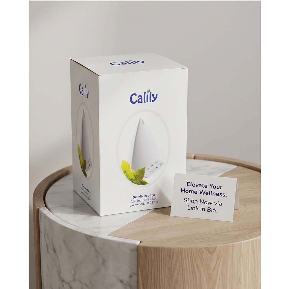 Calily Ultrasonic Aromatherapy Diffuser White LED Light with Remote Control‎ NIB
